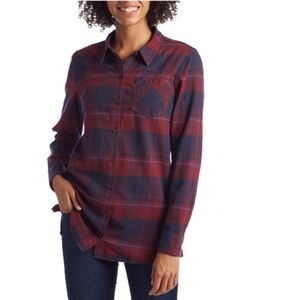 Patagonia Organic Cotton Aspen Forest Tunic Length Button Down Shirt Medium